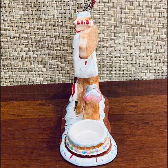 🎄🌟HP🌟Ceramic Gingerbread Windmill Cookie Bakery Christmas Decor Candle Holder - Picture 6 of 9